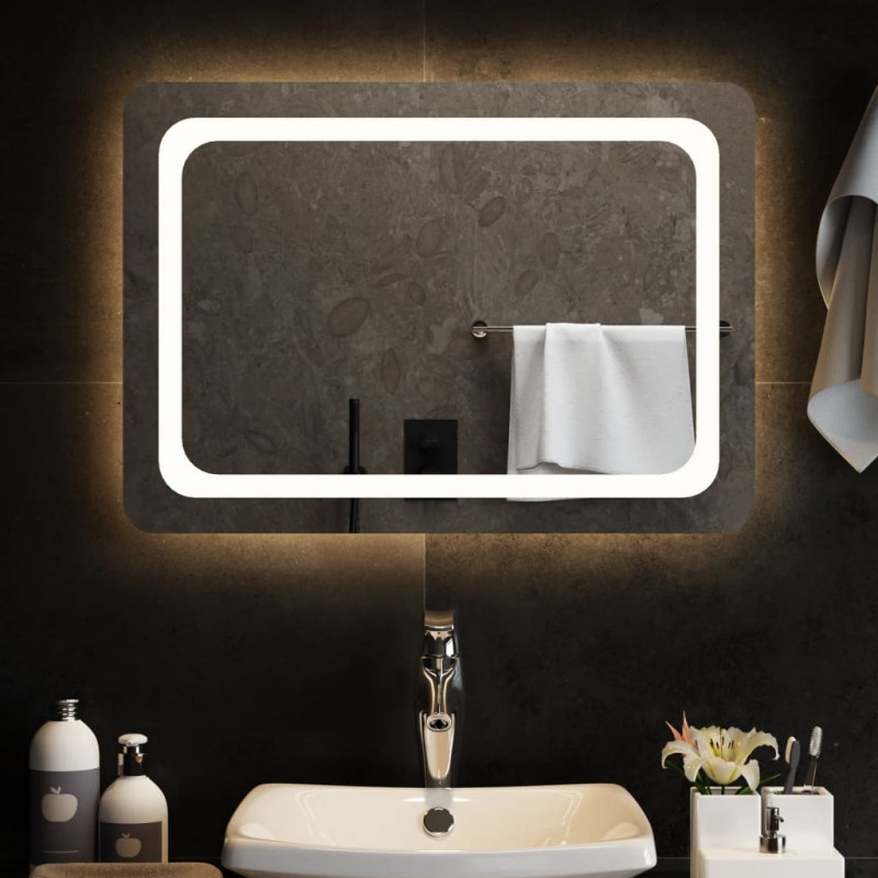 Lustro łazienkowe z LED, 70x50 cm
