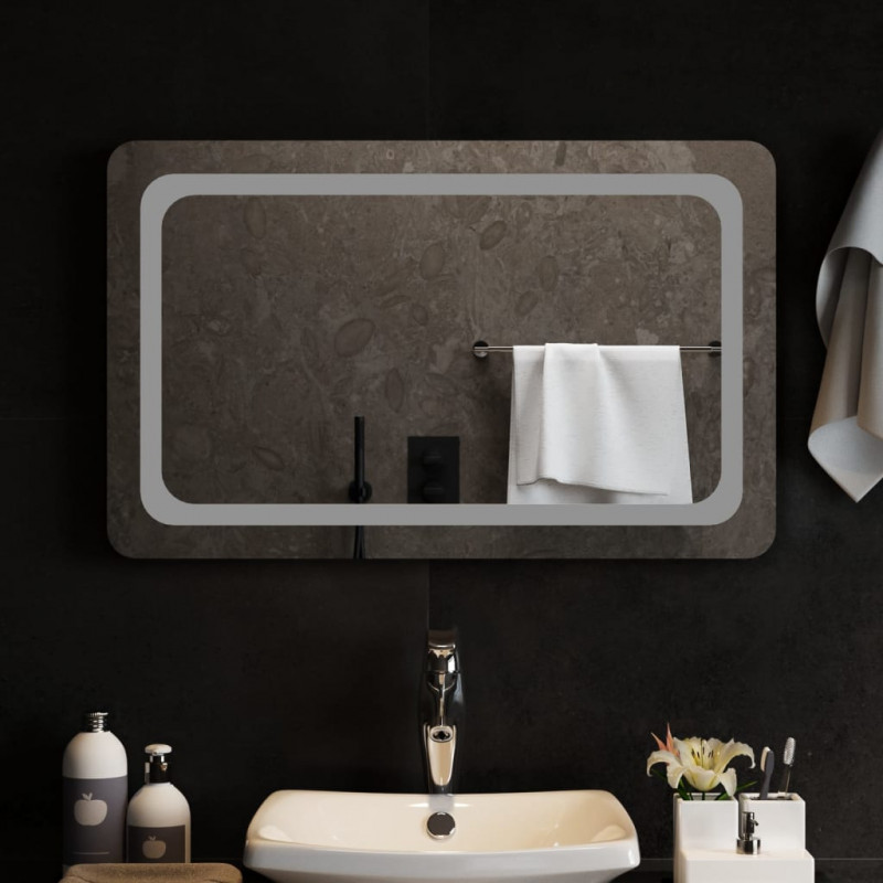 Lustro łazienkowe z LED, 80x50 cm