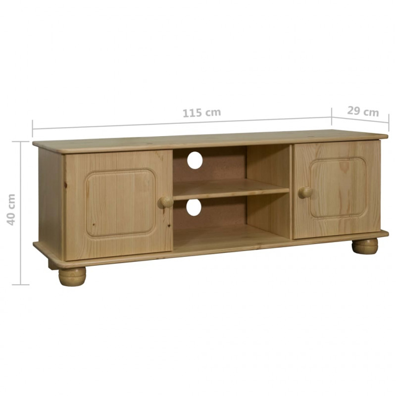 Szafka pod TV, 115x29x40 cm, lita sosna