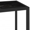 Półka, przezroczysta/czarny marmur 100x36x90 cm szkło hartowane