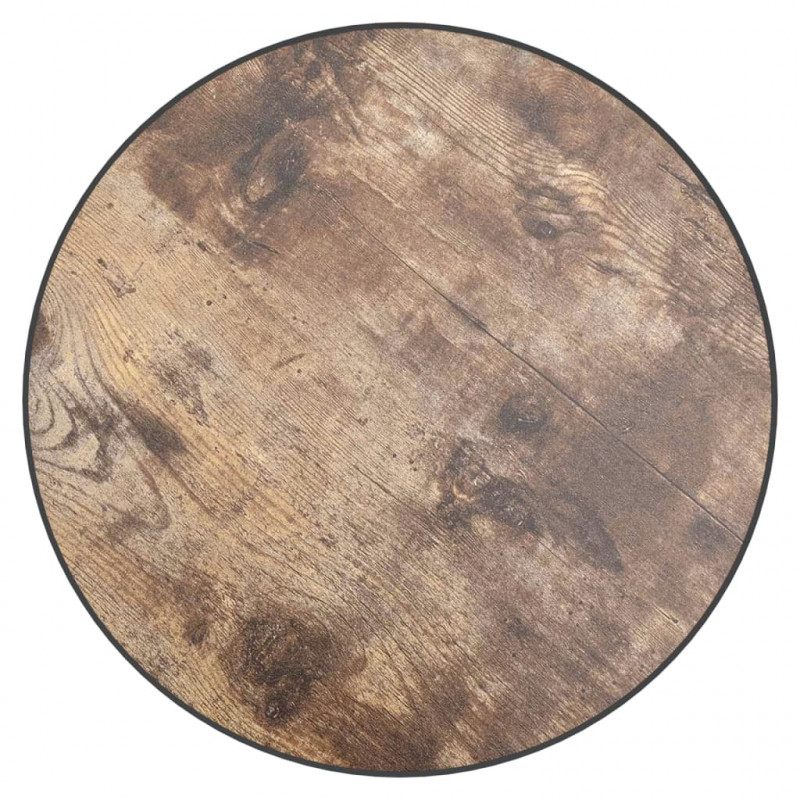 Stolik herbaciany, czarno-żółty, Ø35 cm, MDF