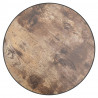 Stolik herbaciany, czarno-żółty, Ø35 cm, MDF