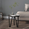 Stolik herbaciany, czarny, Ø35 cm, MDF