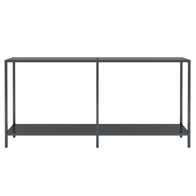 Stolik konsolowy, czarny, 160x35x75,5 cm, szkło hartowane