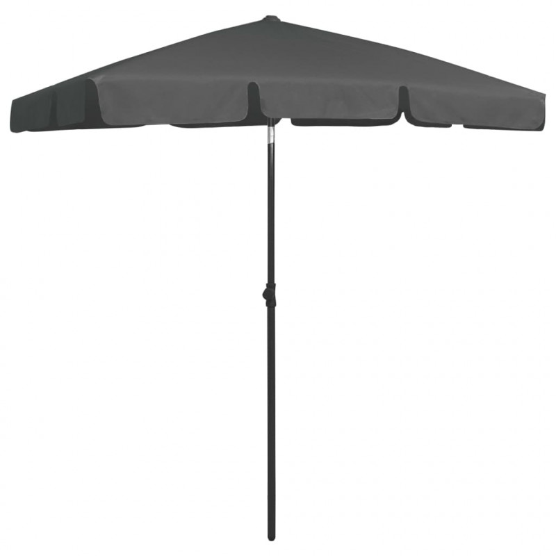 Parasol plażowy, antracytowy, 180x120 cm