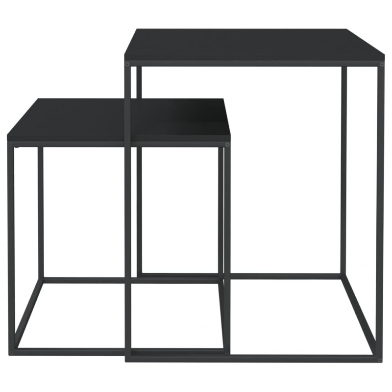 Zestaw stolików kawowych, 2 szt., materiał drewnopochodny/metal