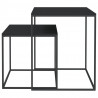 Zestaw stolików kawowych, 2 szt., materiał drewnopochodny/metal