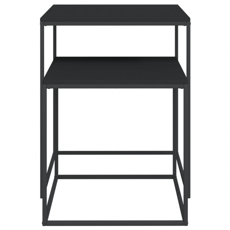 Zestaw stolików kawowych, 2 szt., materiał drewnopochodny/metal