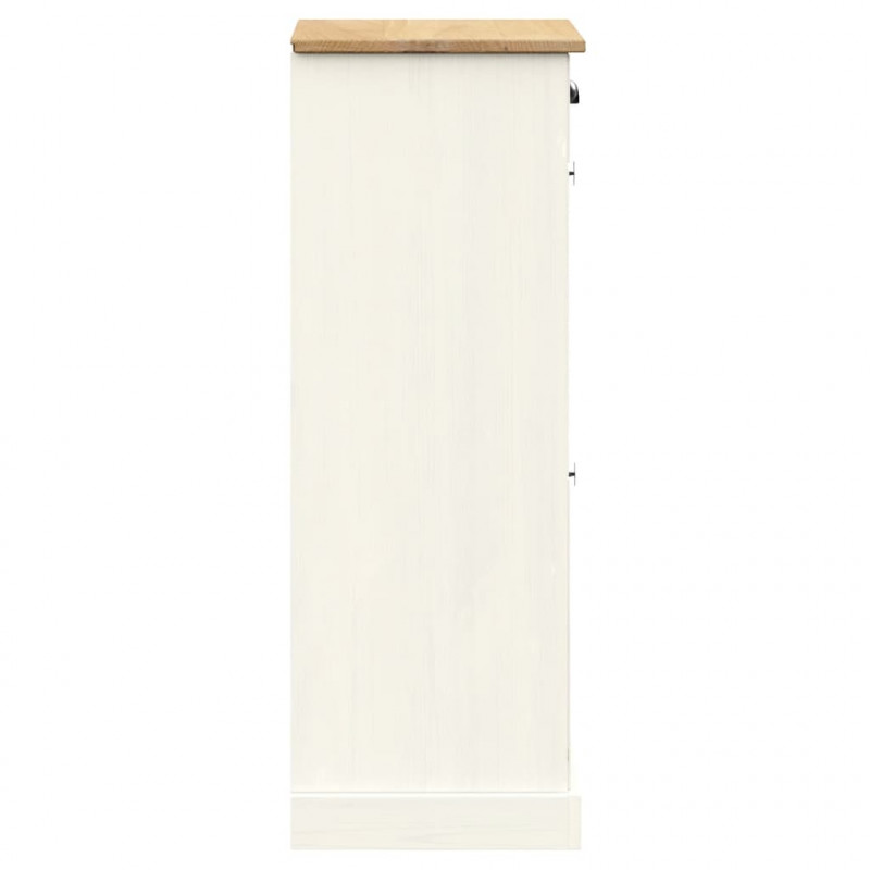 Szafka na buty VIGO, 60x35x96 cm, biała, lite drewno sosnowe