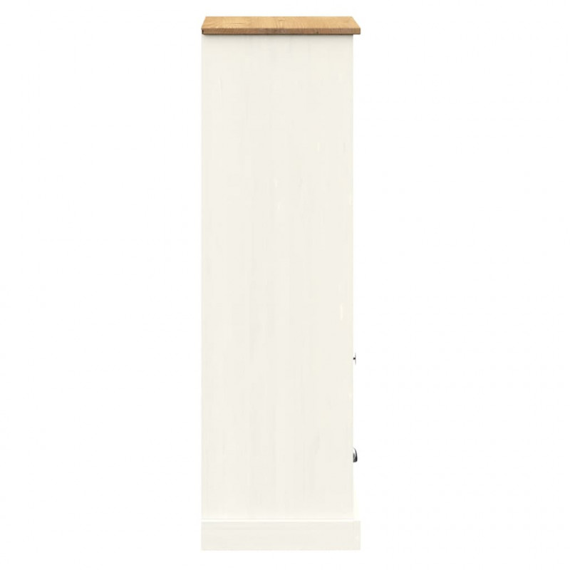 Szafka na książki VIGO, biała, 60x35x114,5 cm, drewno sosnowe