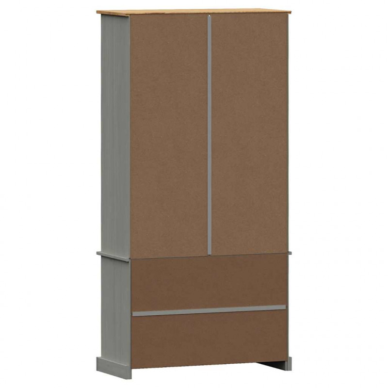 Szafka na buty VIGO, szara, 85x35x170 cm, lita sosna