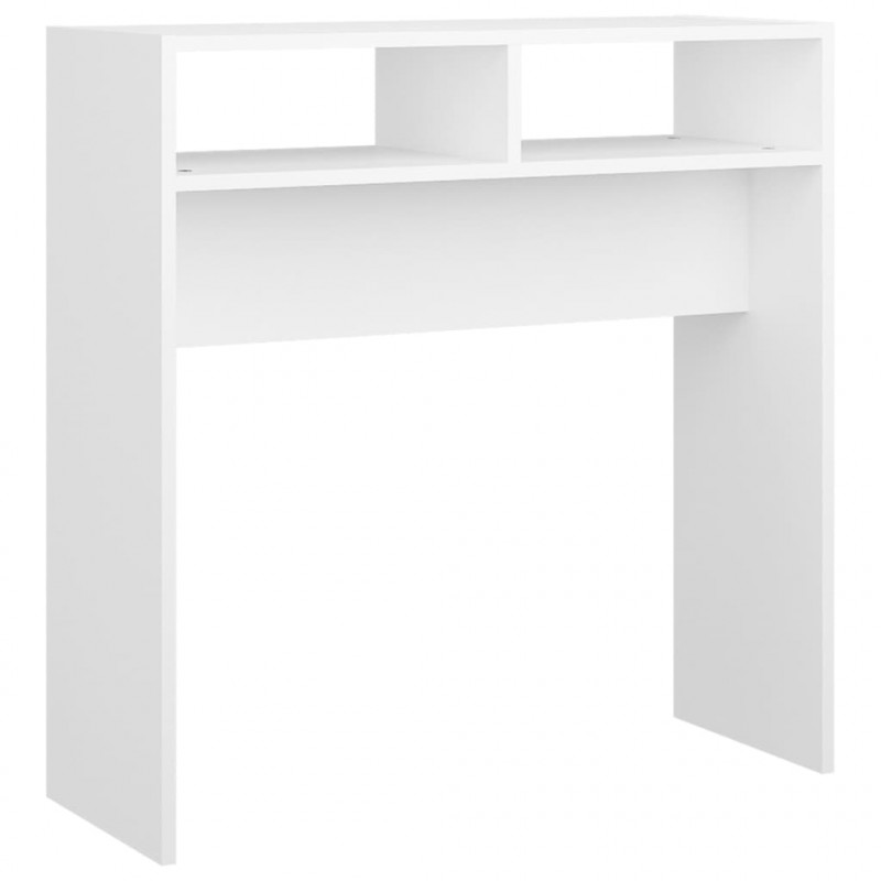 Stolik konsolowy, biały, 78x30x80 cm, materiał drewnopochodny