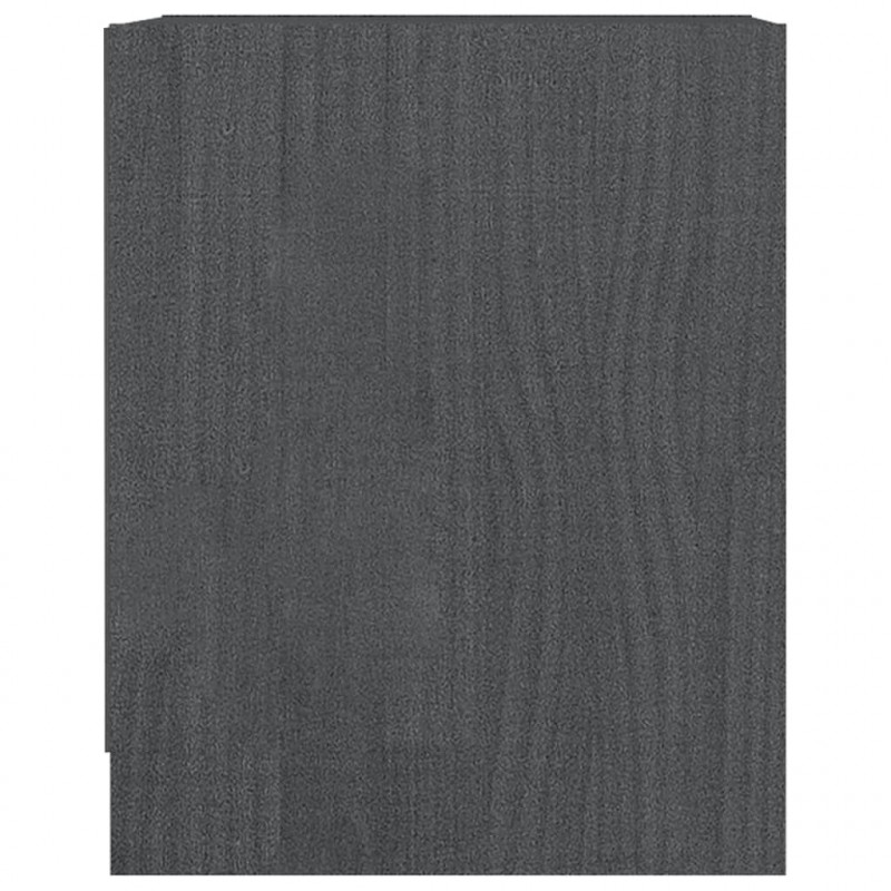 Szafka nocna, szara, 35,5x33,5x41,5 cm, drewno sosnowe