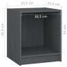 Szafka nocna, szara, 35,5x33,5x41,5 cm, drewno sosnowe