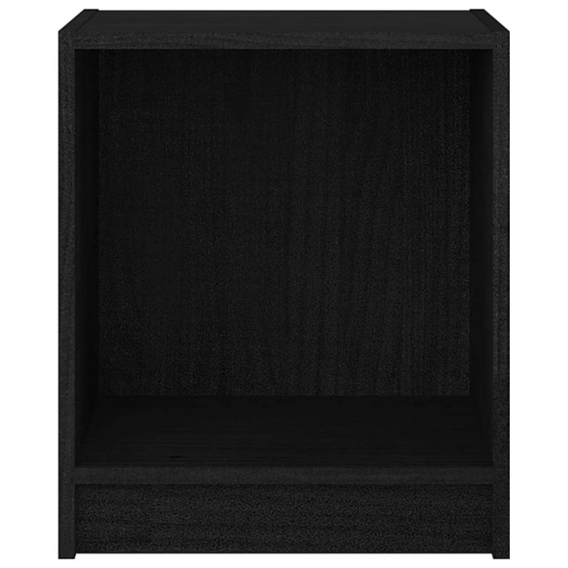 Szafki nocne, 2 szt., czarne, 35,5x33,5x41,5 cm, drewno sosnowe