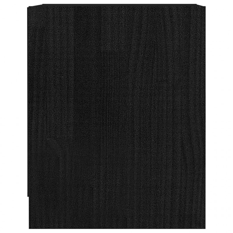 Szafki nocne, 2 szt., czarne, 35,5x33,5x41,5 cm, drewno sosnowe