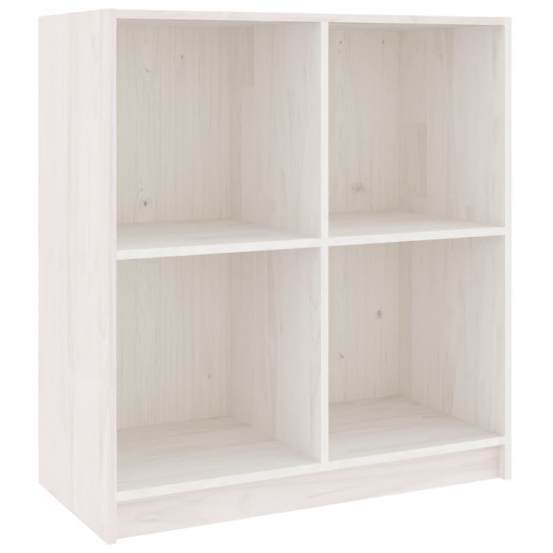 Szafka, biała, 70x33x76 cm, lite drewno sosnowe