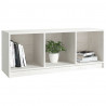 Szafka pod telewizor, biała, 104x33x41 cm, lite drewno sosnowe