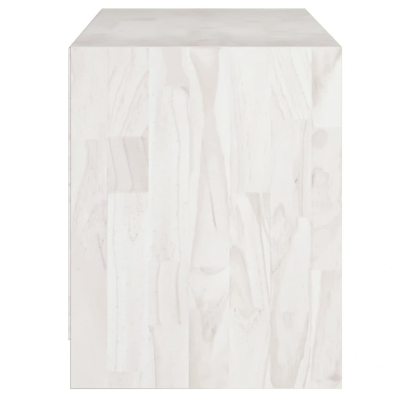 Szafka pod telewizor, biała, 104x33x41 cm, lite drewno sosnowe