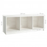 Szafka pod telewizor, biała, 104x33x41 cm, lite drewno sosnowe