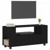 Szafka pod TV, czarna, 102x34,5x43 cm, materiał drewnopochodny