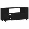 Szafka pod TV, czarna, 102x34,5x43 cm, materiał drewnopochodny