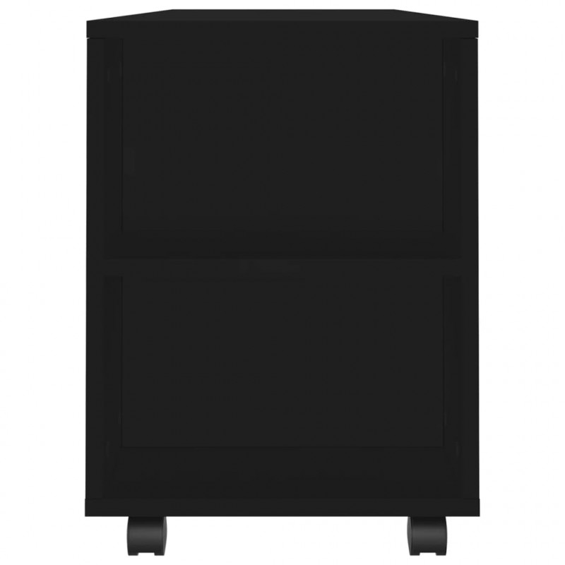 Szafka pod TV, czarna, 102x34,5x43 cm, materiał drewnopochodny