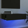 Szafka telewizyjna z LED, czarna, 60x35x15,5 cm