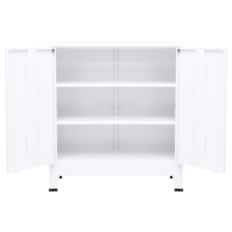 Industrialna szafka, biała, 90x40x100 cm, stalowa