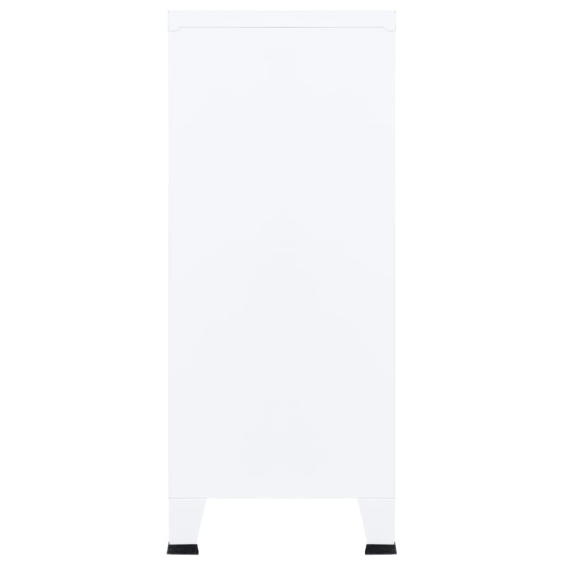 Industrialna szafka, biała, 90x40x100 cm, stalowa