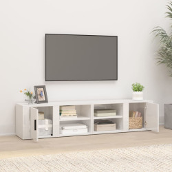 Szafki pod TV, 2 szt., białe, wysoki połysk, 80x31,5x36 cm