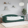 Sofa z materacem do spania, ciemnozielona, 100x200 cm, aksamit