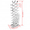 Stojak na wino, 27 butelek, aluminium srebrny