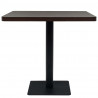 Stolik barowy z MDF na stalowej podstawie, 80x80x75 cm, jesion