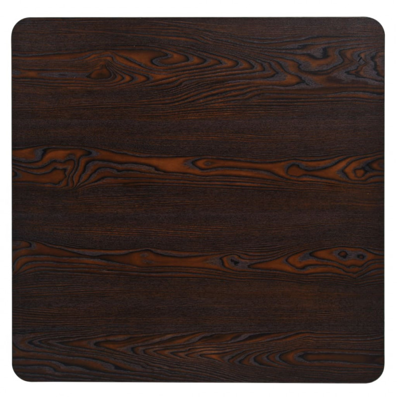 Stolik barowy z MDF na stalowej podstawie, 80x80x75 cm, jesion