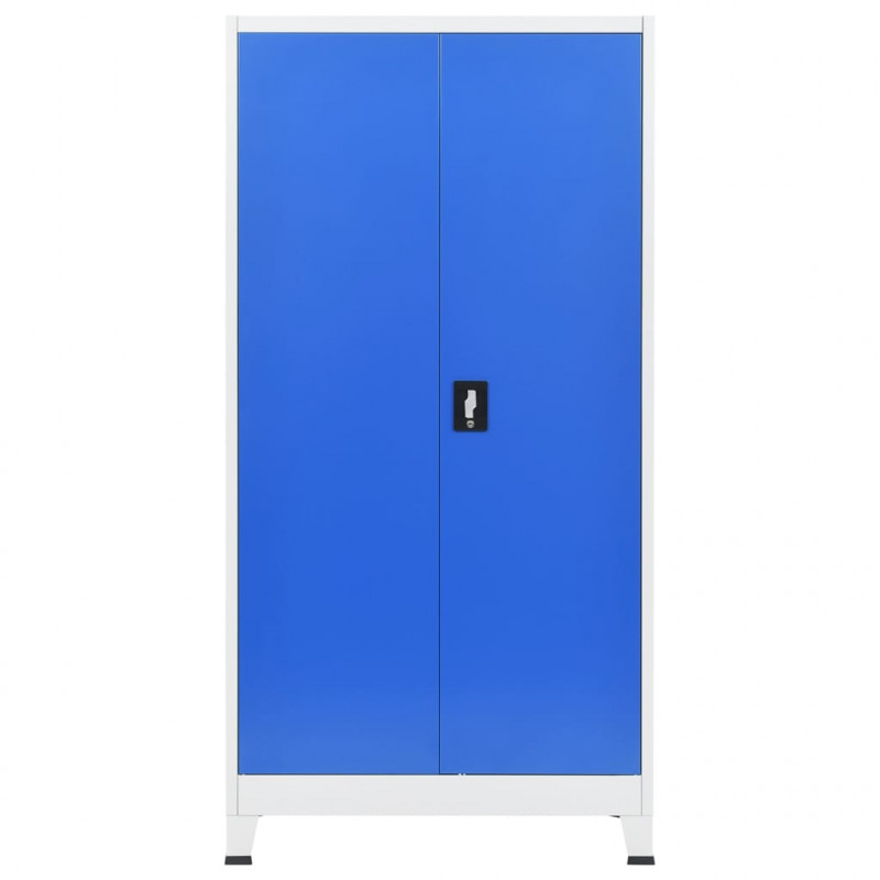 Szafa biurowa, metalowa, 90 x 40 x 180 cm, szaro-niebieska