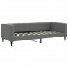 Sofa rozsuwana z szufladami, ciemnoszara, 80x200 cm, tkanina