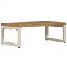 Stolik kawowy, 100x50x35 cm, lite drewno mango i stal
