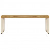 Stolik kawowy, 100x50x35 cm, lite drewno mango i stal