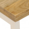 Stolik kawowy, 100x50x35 cm, lite drewno mango i stal