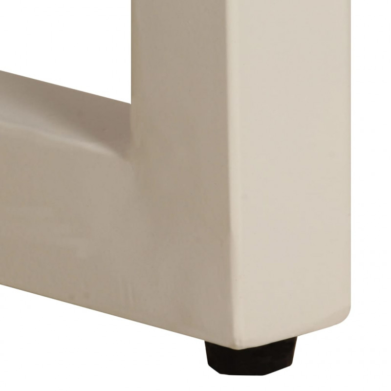 Stolik kawowy, 100x50x35 cm, lite drewno mango i stal