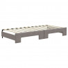 Sofa rozsuwana z szufladami, taupe, 90x200 cm, tkanina