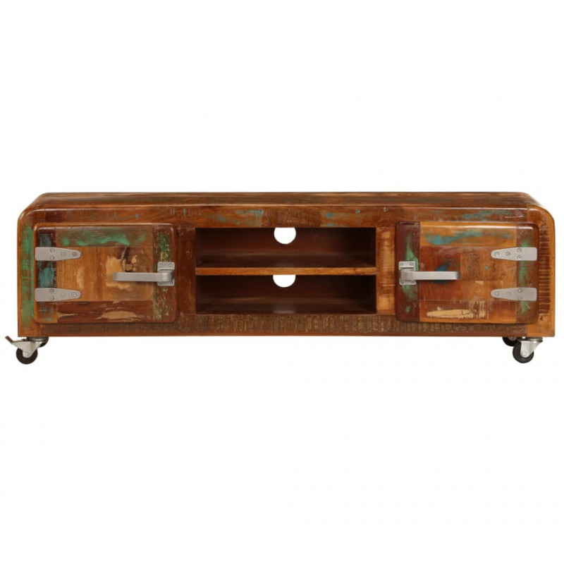Szafka pod TV, 120x30x36 cm, lite drewno odzyskane
