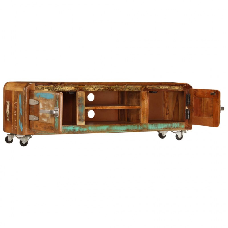Szafka pod TV, 120x30x36 cm, lite drewno odzyskane