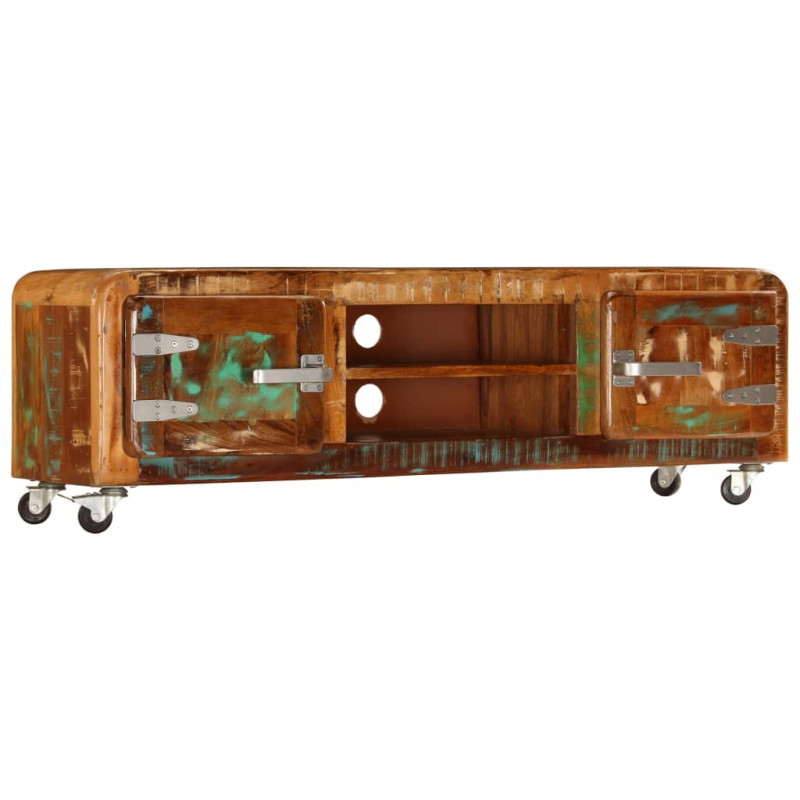 Szafka pod TV, 120x30x36 cm, lite drewno odzyskane