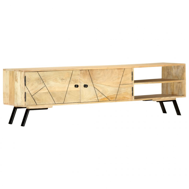 Szafka pod TV, 140x30x40 cm, lite drewno mango