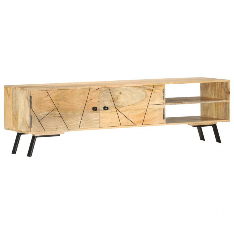 Szafka pod TV, 140x30x40 cm, lite drewno mango