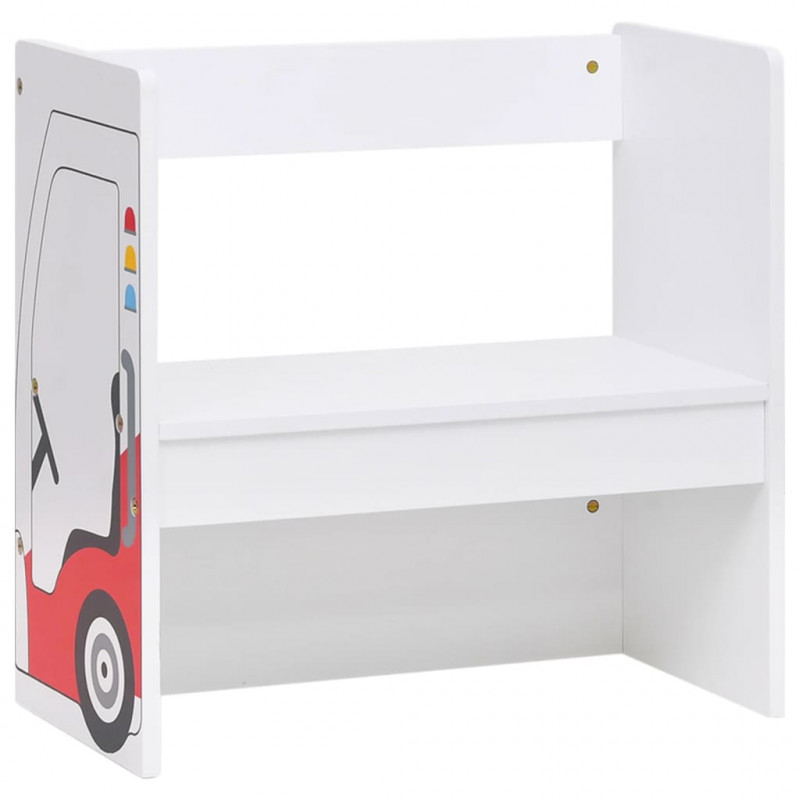 3-cz. zestaw dziecięcy, stolik i krzesła z motywem policji, MDF