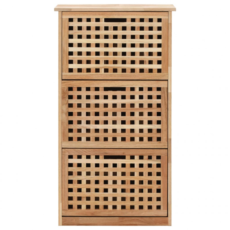 Szafka na buty, 55x20x104 cm, lite drewno orzecha włoskiego