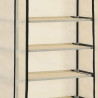Szafka na buty z osłoną, kremowa, 57x29x162 cm, tkanina